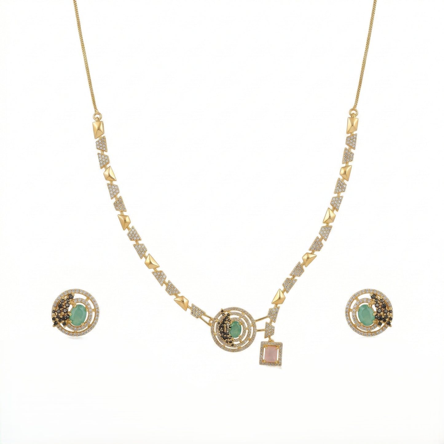 Imperial Orbit Statement Necklace Set