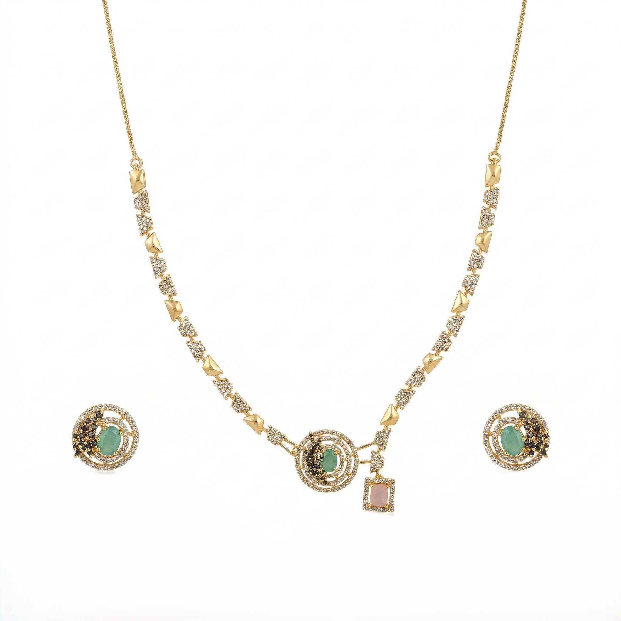 Imperial Orbit Statement Necklace Set