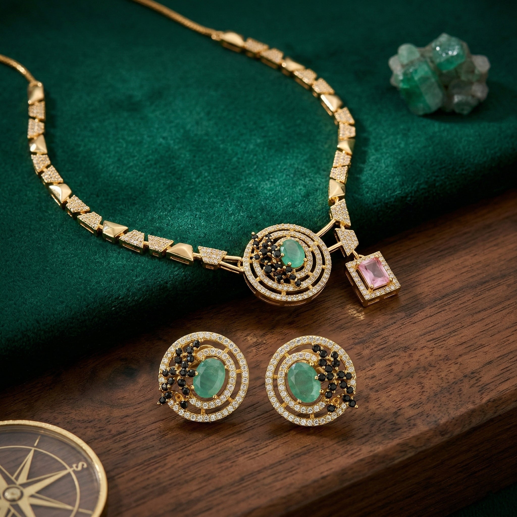 Imperial Orbit Statement Necklace Set