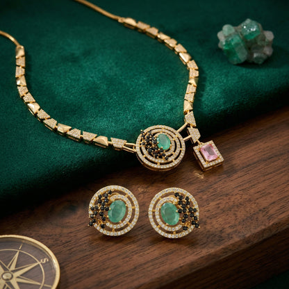 Imperial Orbit Statement Necklace Set