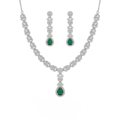 Regal Cascade Teardrop Necklace Set