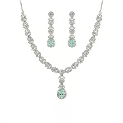Regal Cascade Teardrop Necklace Set