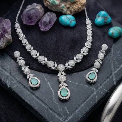 Regal Cascade Teardrop Necklace Set