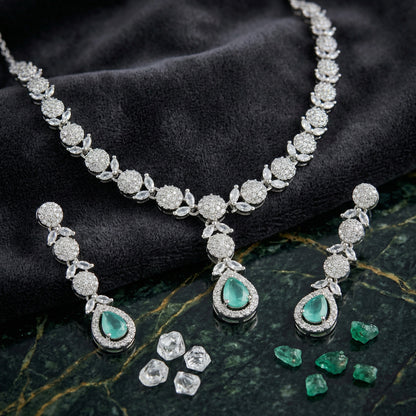 Regal Cascade Teardrop Necklace Set