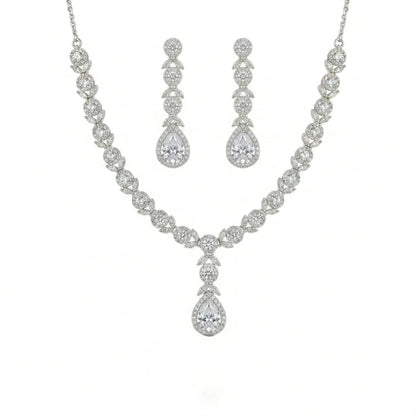 Regal Cascade Teardrop Necklace Set