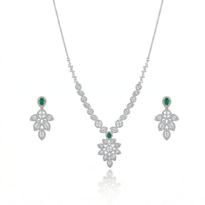 Royal Blossom Pendant Necklace Set