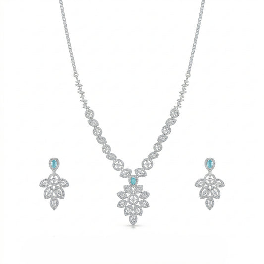 Royal Blossom Pendant Necklace Set