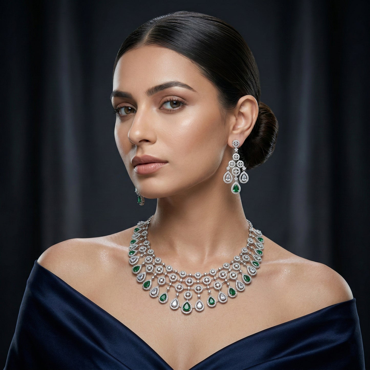 Celestial Lattice Grand Necklace Set