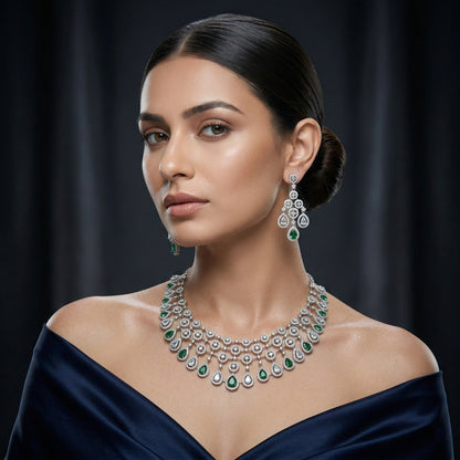 Celestial Lattice Grand Necklace Set