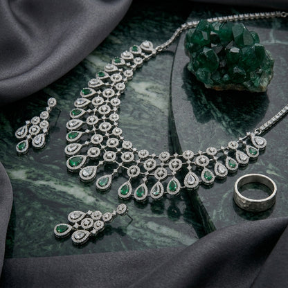 Celestial Lattice Grand Necklace Set