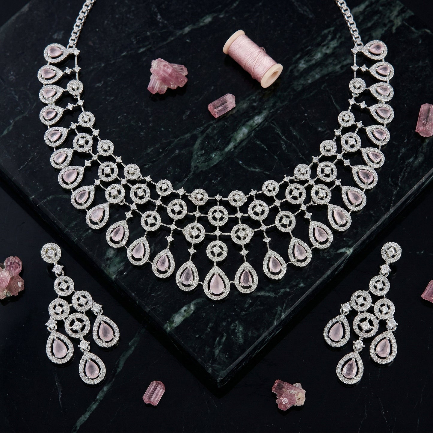 Celestial Lattice Grand Necklace Set