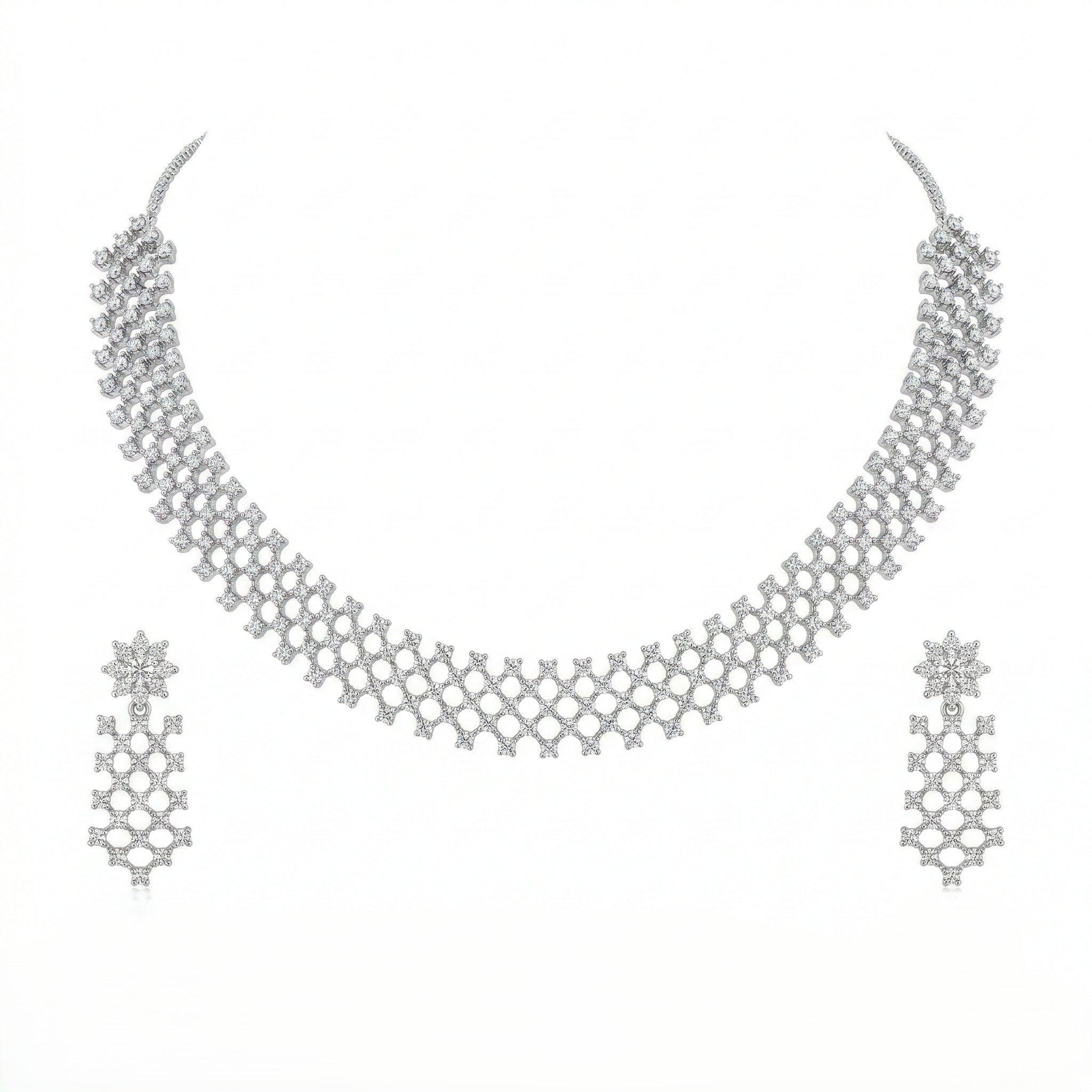Arctic Lattice Royale Necklace Set