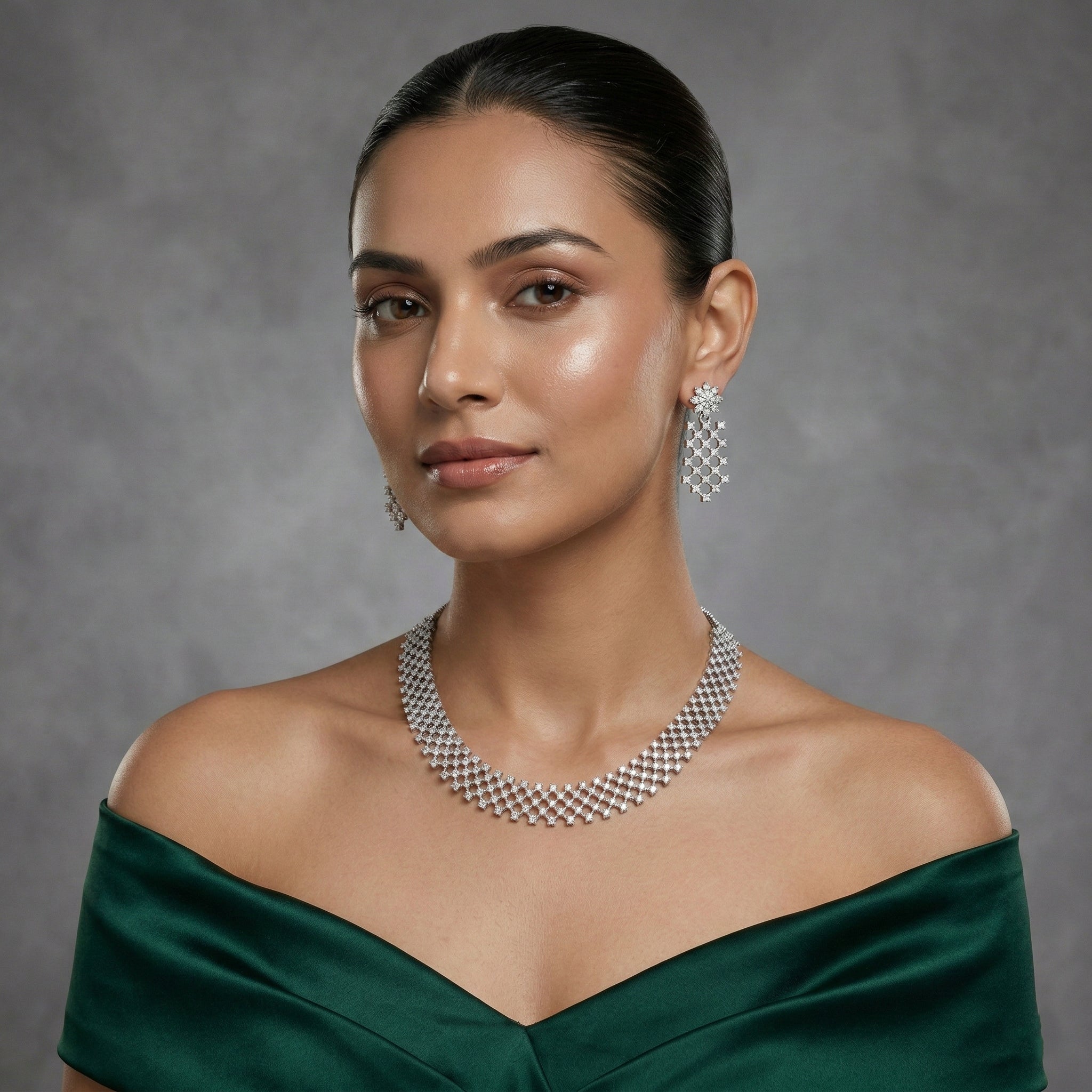Arctic Lattice Royale Necklace Set