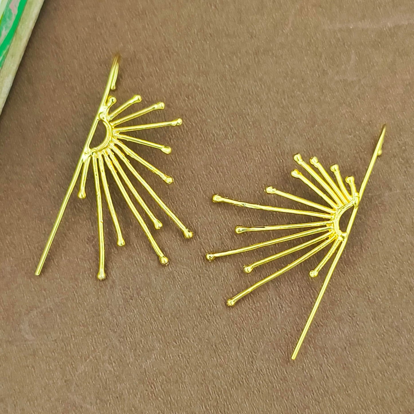 Surya Spire – Radiant Fan Needle Earcuffs