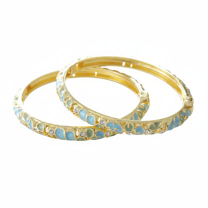 SwarnaArc Luxe Enamel Bangle (Size 2.2-2.6)