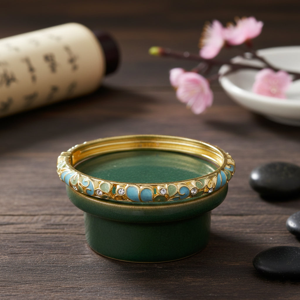 SwarnaArc Luxe Enamel Bangle (Size 2.2-2.6)