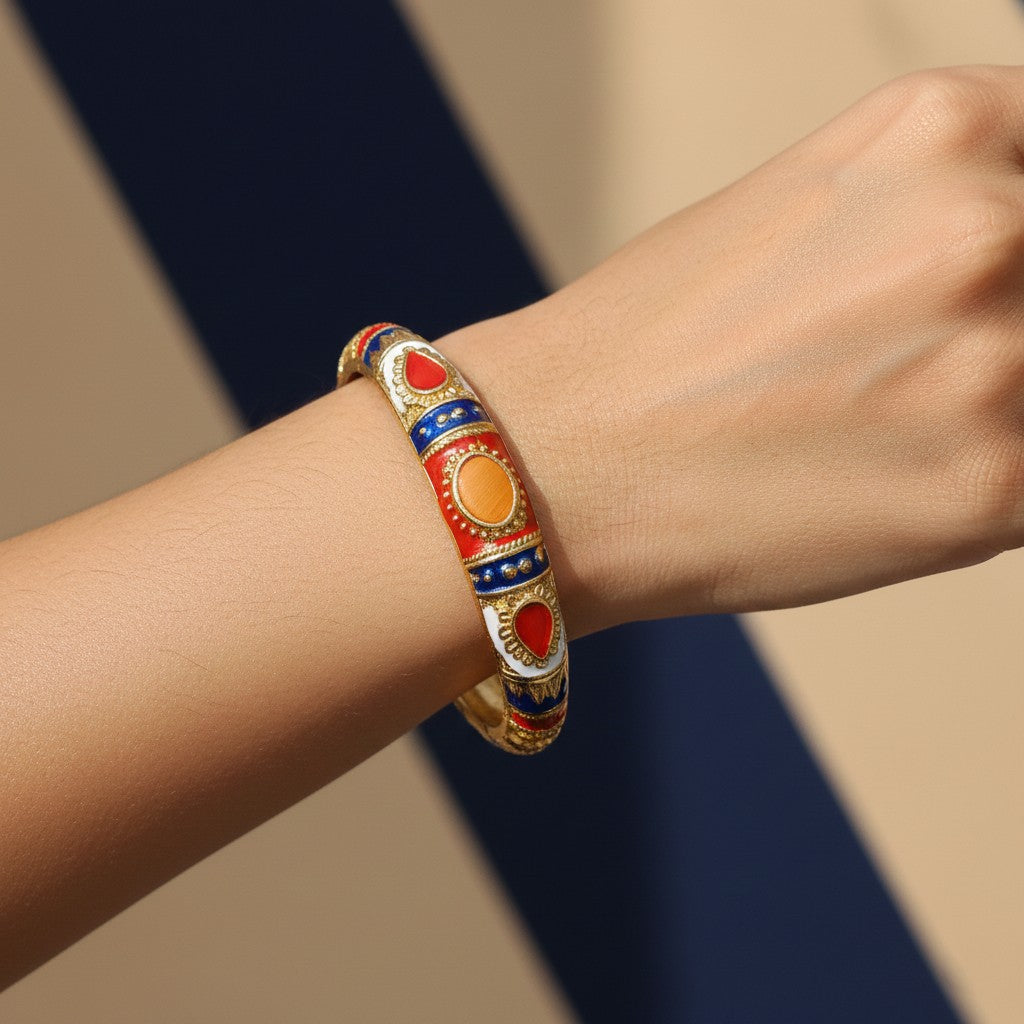 Kalakriti Enamel Glow Bangle (Size 2.4- 2.8)