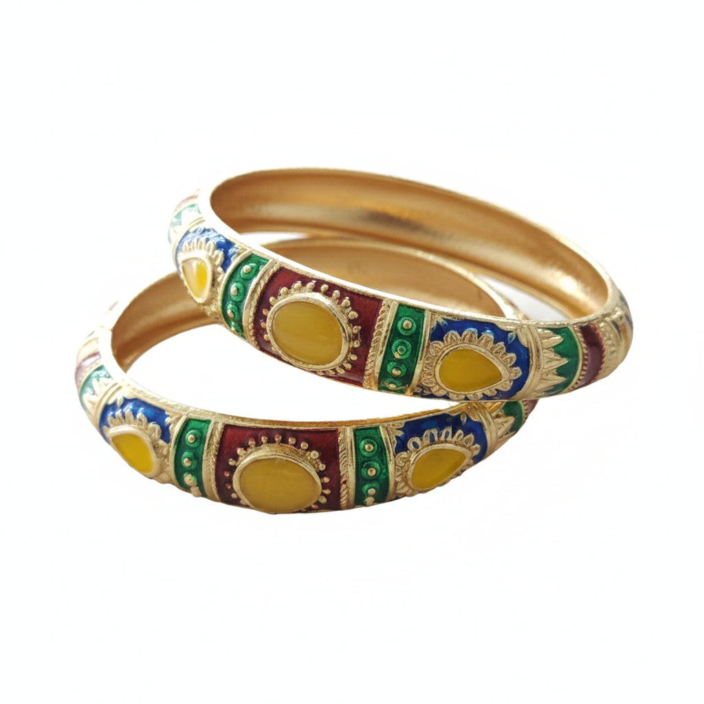 Kalakriti Enamel Glow Bangle (Size 2.4- 2.8)