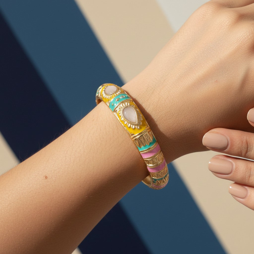 Kalakriti Enamel Glow Bangle (Size 2.4- 2.8)