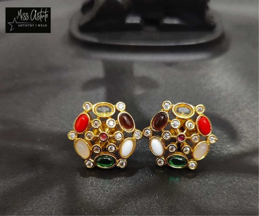 Multicolor Polki Earrings