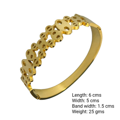 The Petal Prism – Floral Cutout Bangle