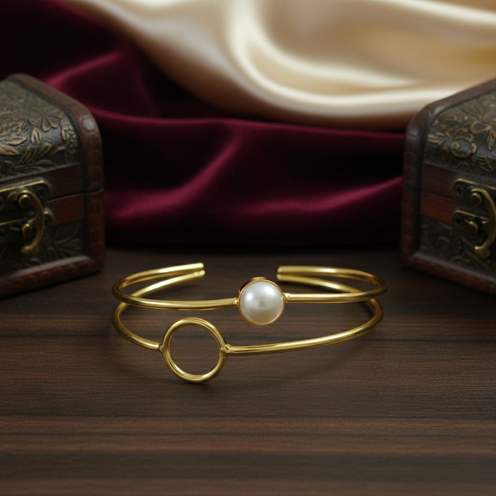 Ivory Orbit Pearl Cuff