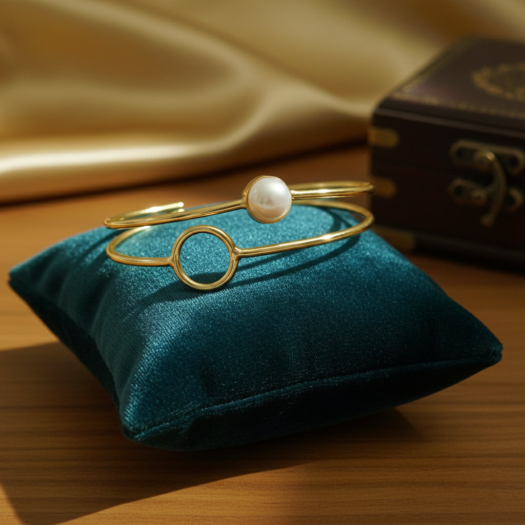 Ivory Orbit Pearl Cuff
