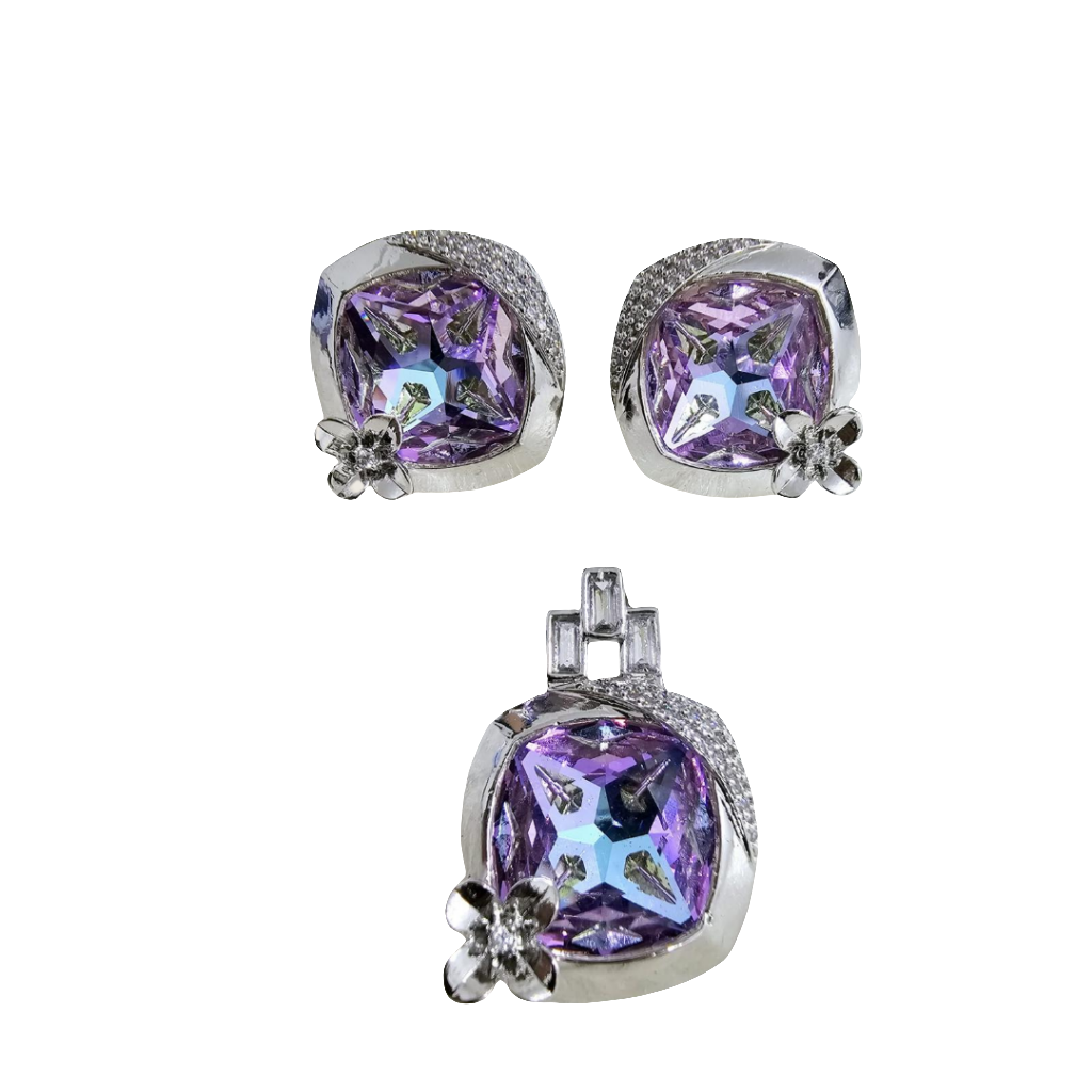 Timeless Crystal Stone Pendant Set