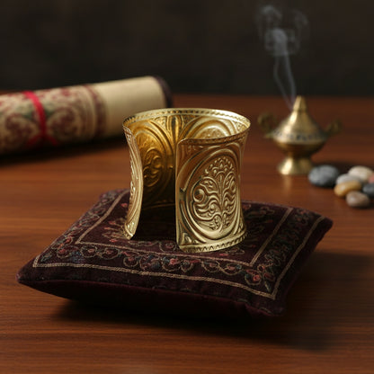 Svarna Rekha Engraved Cuff Style Bracelet