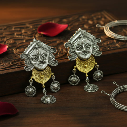 Shakti Face Motif Earrings