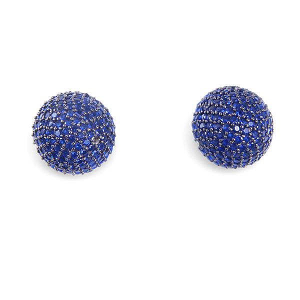 Midnight Blue Crystal Stud Earrings