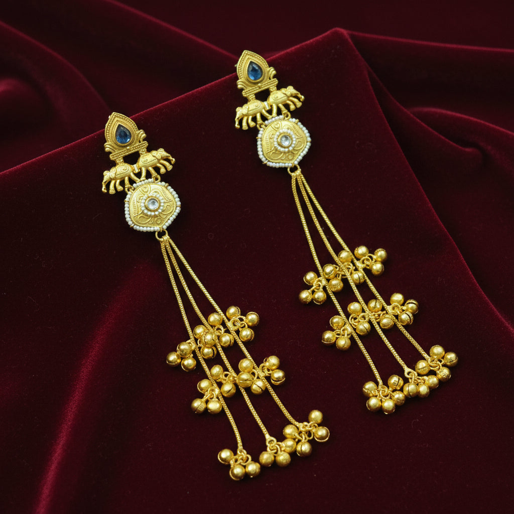 Devika Heritage Tassel Kashmiri Earring