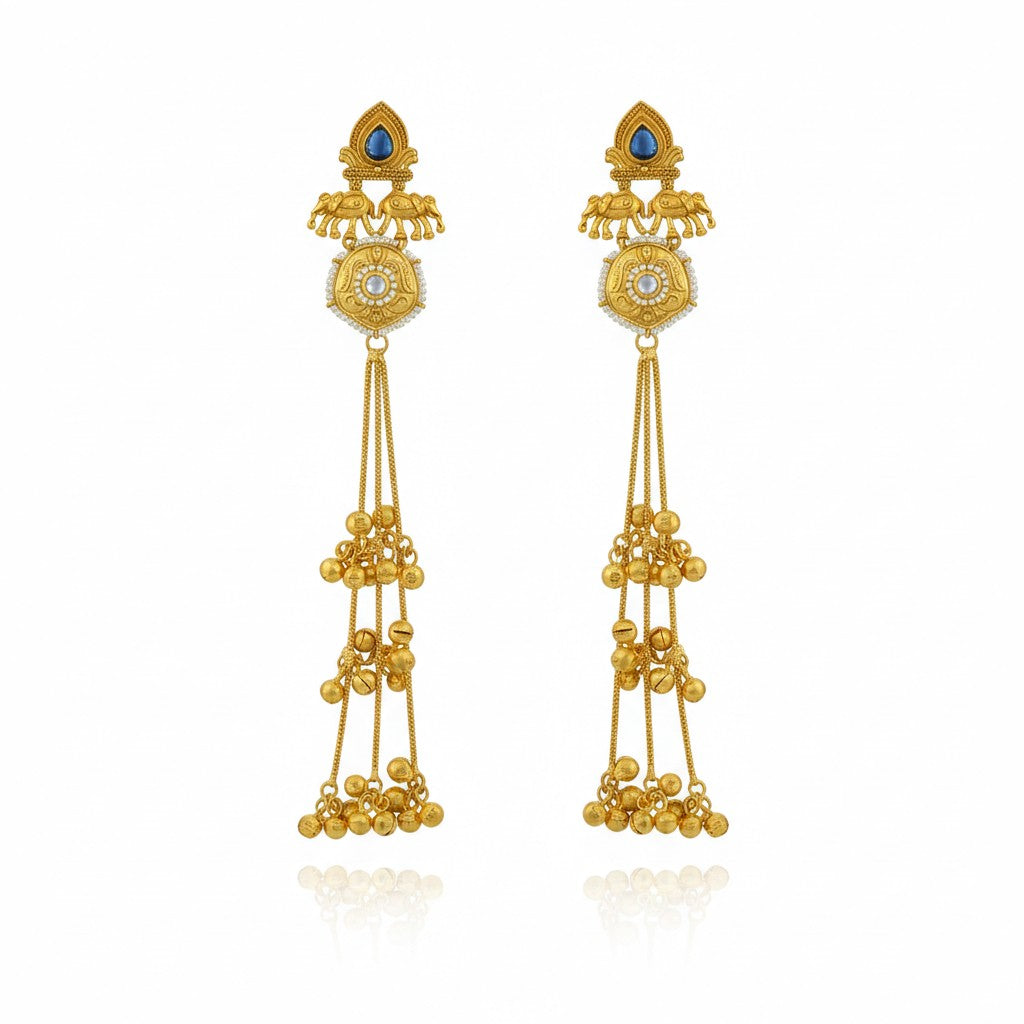 Devika Heritage Tassel Kashmiri Earring