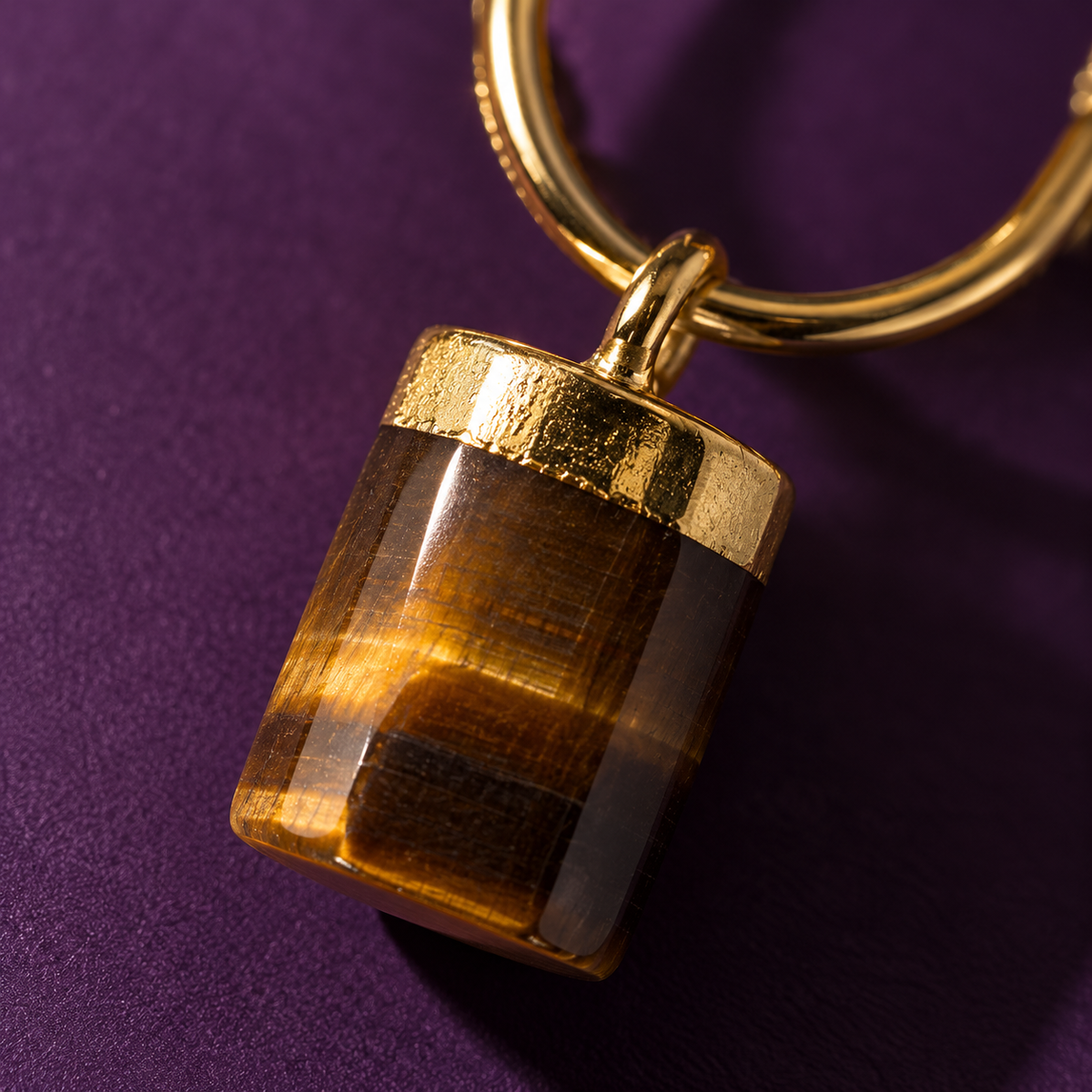 Terrene Raw Gemstone Baguette Pendant Necklace