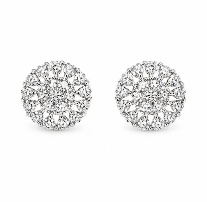 Rhodium Plated AAA American Diamond Floral Necklace Set in Brass – Elegant CZ Jewellery for Women