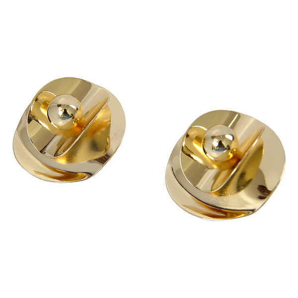 Golden Swirl Stud Earring