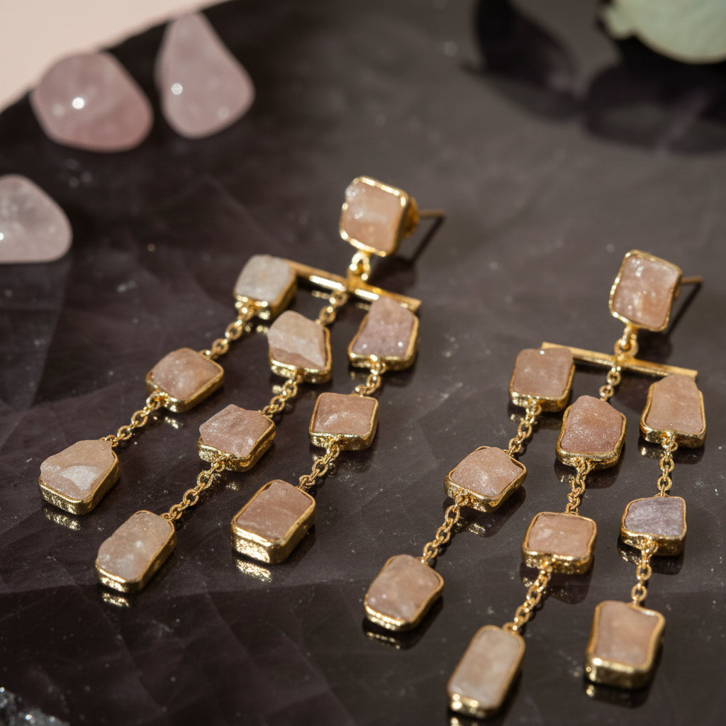 Aarvi Amazonite Cascade Earrings