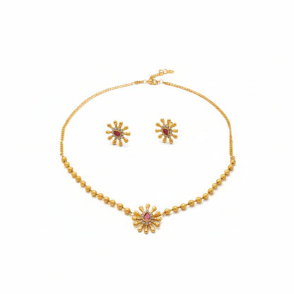 Surya Mala Sunburst Necklace Set