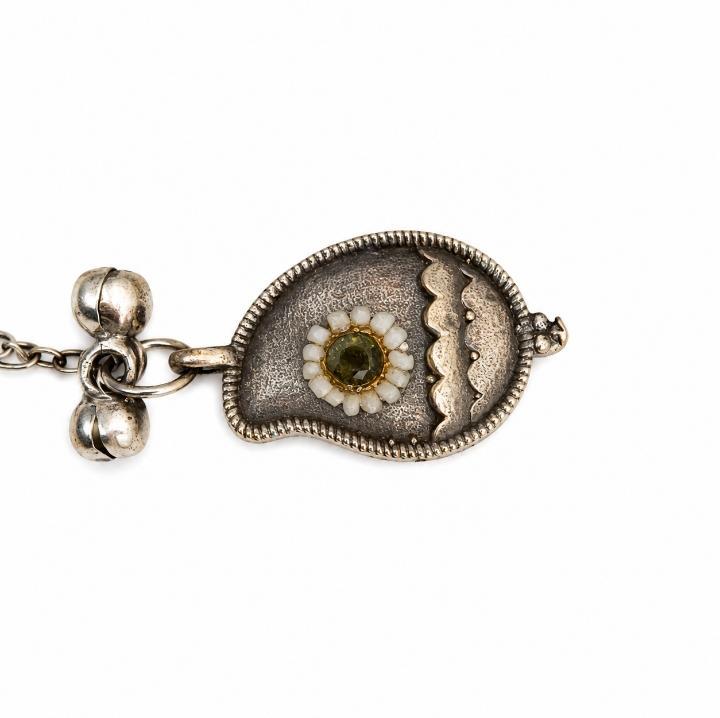 Oxidised Brass Ear Cuff with Chain – Mango Design