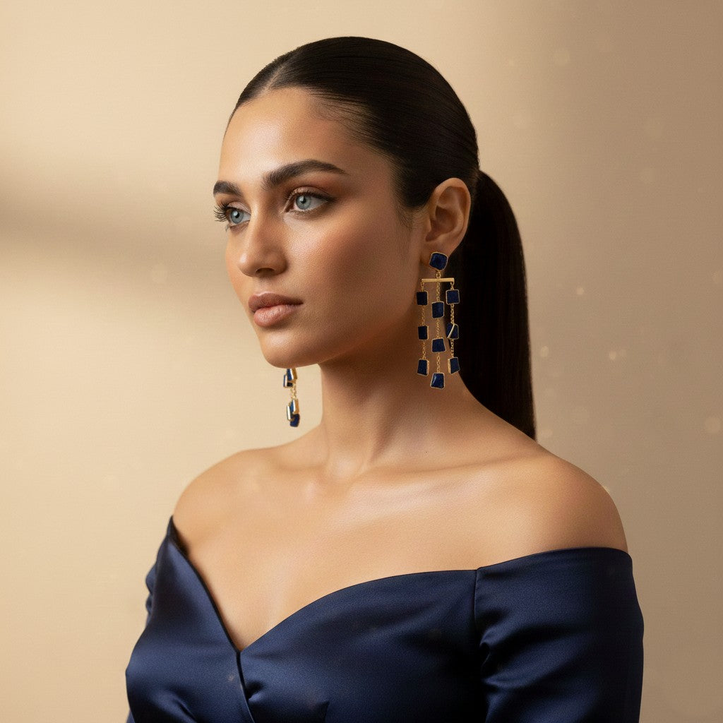 Aarvi Amazonite Cascade Earrings