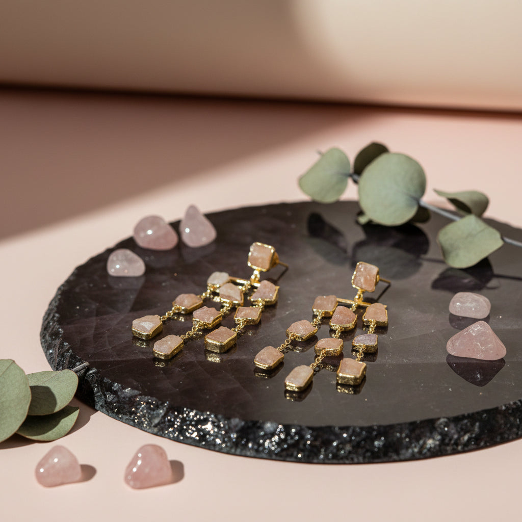 Aarvi Amazonite Cascade Earrings