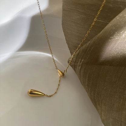 Liquid Gold Drop – Y Necklace
