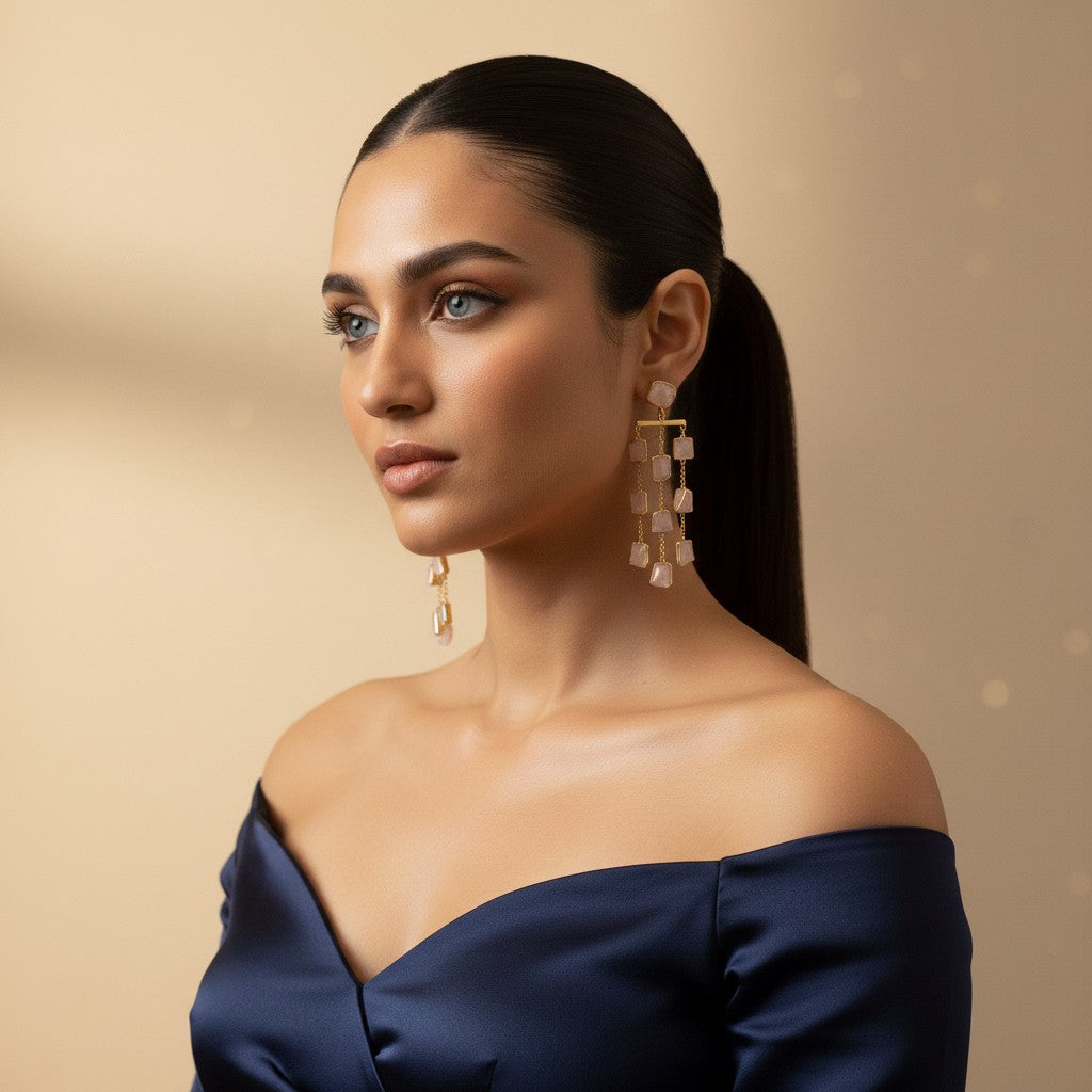 Aarvi Amazonite Cascade Earrings