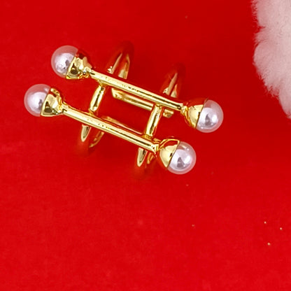 Taarini – Pearl Orbit Adjustable Statement Ring