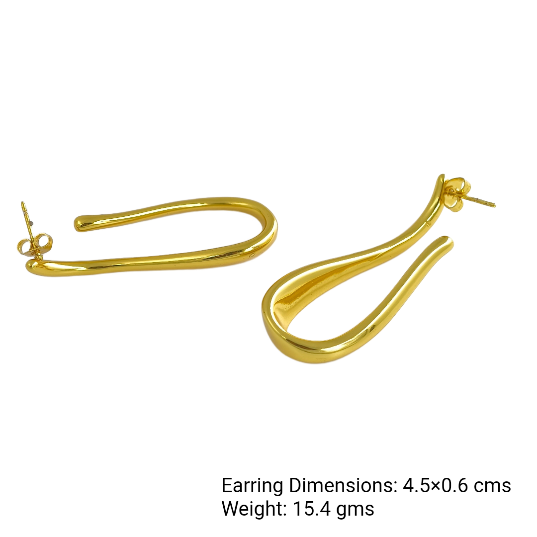 Lustre Curve Drop Earrings