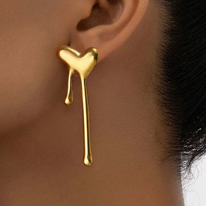 Drip Heart Earrings