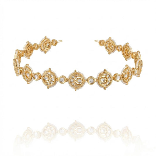 Rajdwari Reversible Kundan Meenakari Mathapatti