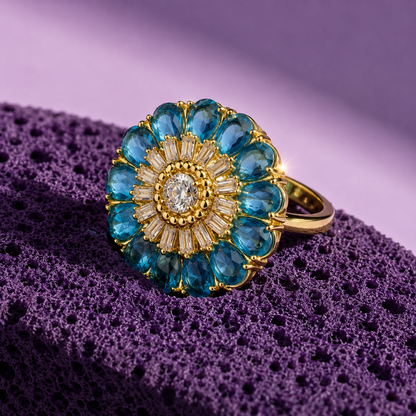 Noorani Suryamukhi Cocktail Ring
