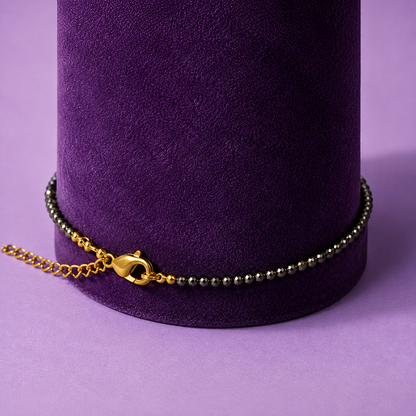 Terra Natural Raw Pyrite Beaded Anklet