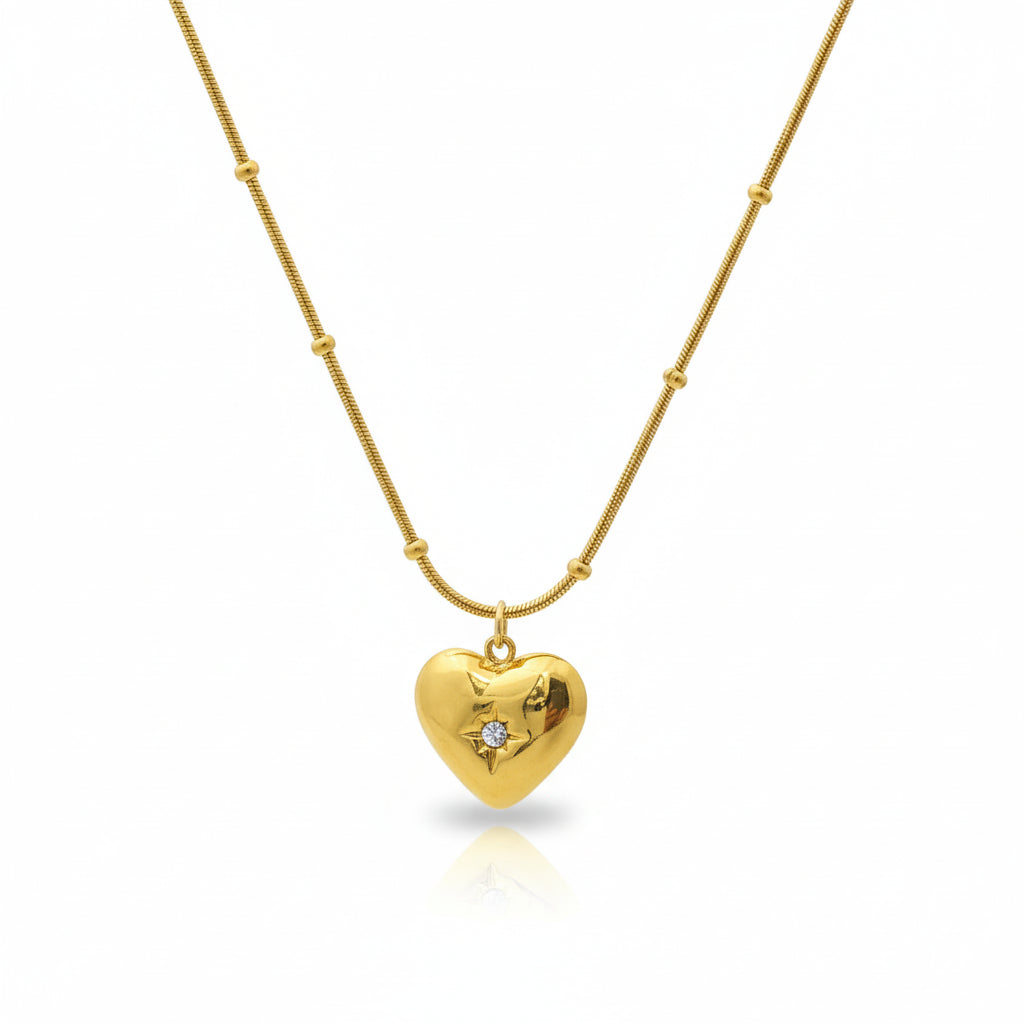 Heartlight – Gold Heart Pendant Necklace